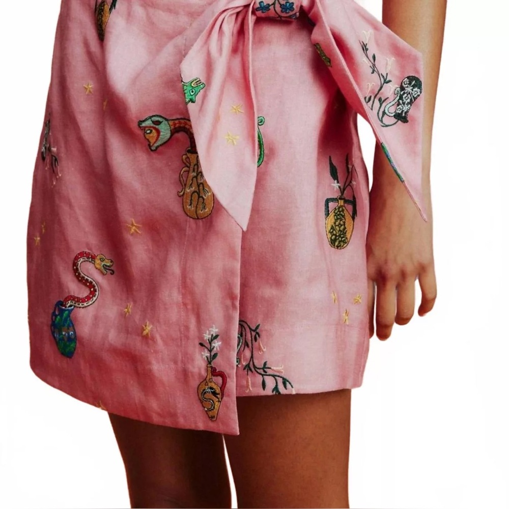 Alemias Timmy embroidered sarong skirt